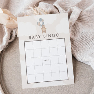 Carte D'accompagnement On Peut Attendre Neutral Blue Baby Bingo Jeu