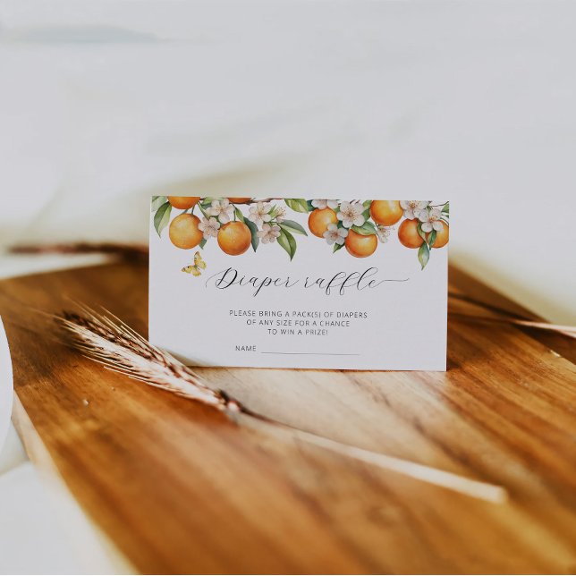 Carte D'accompagnement Oranges Baby shower de billet pour couches d'été (Créateur téléchargé)