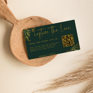 Carte D'accompagnement Ornate Gold Frills Capturer Le code Love QR