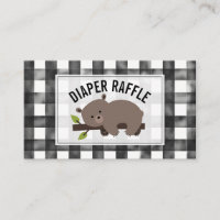 Ours dormant En vichy Baby shower Déchets Raffin
