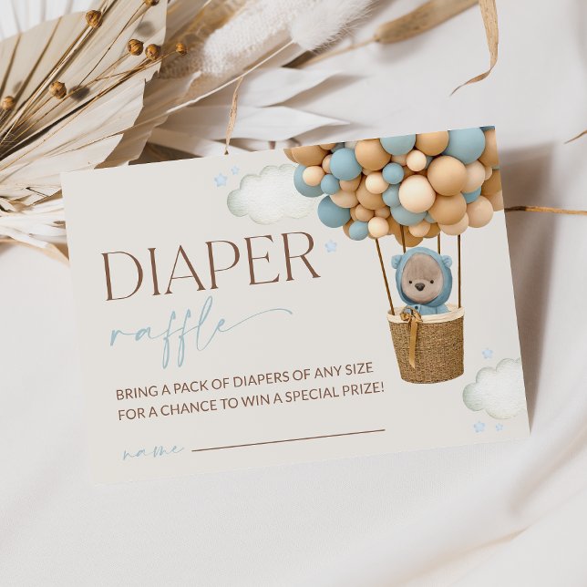 Carte D'accompagnement Ours En Conflit, Ballons Bleus, Barreau (Créateur téléchargé)