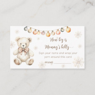Carte D'accompagnement Ours en peluche d'hiver comme le ventre de maman e