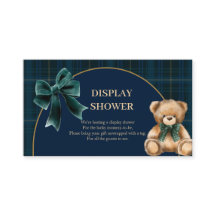 Ours en peluche Prépa Écossais Vert Présentoir de