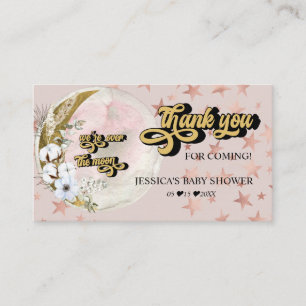 Carte D'accompagnement Over the Moon Star Baby Shower Remerciement In