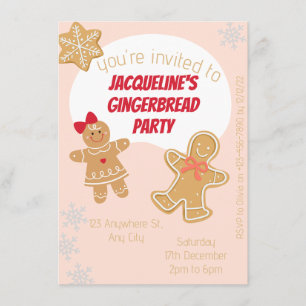 Carte D'accompagnement Pain d'épice de Noël Cookie Genre Révéler Douche