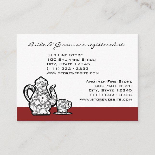 Carte D'accompagnement Paisley Garden Tea Party (Devant)