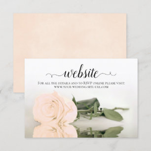 Carte D'accompagnement Pale Peach Rose Élégant site de mariage