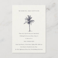 Palmier Tropical Marine Kraft Réception de mariage