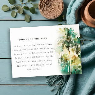 Carte D'accompagnement Palmiers Tropicaux Dusky Livres Pour Baby shower