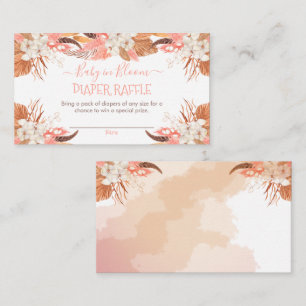 Carte D'accompagnement Pampas Grass   Brochure à fleurs blanches