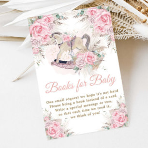 Carte D'accompagnement Pampas Grass Rose Rocking Horse Livres pour bébé