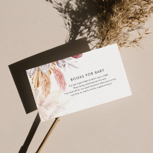 Carte D'accompagnement Pampas Grass Terracotta Livres pour Baby shower