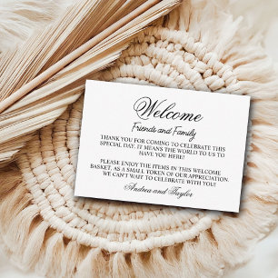 Carte D'accompagnement Pancarte pour panier de bienvenue pour mariage sim