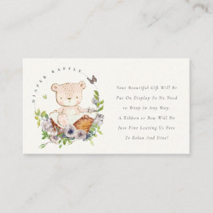Carte D'accompagnement Panier à fleurs mignet Baby shower d'affichage ver