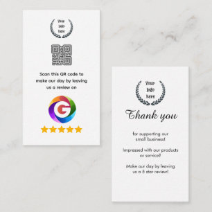 Carte D'accompagnement Panneau de table Google Reviews   Socle de code QR