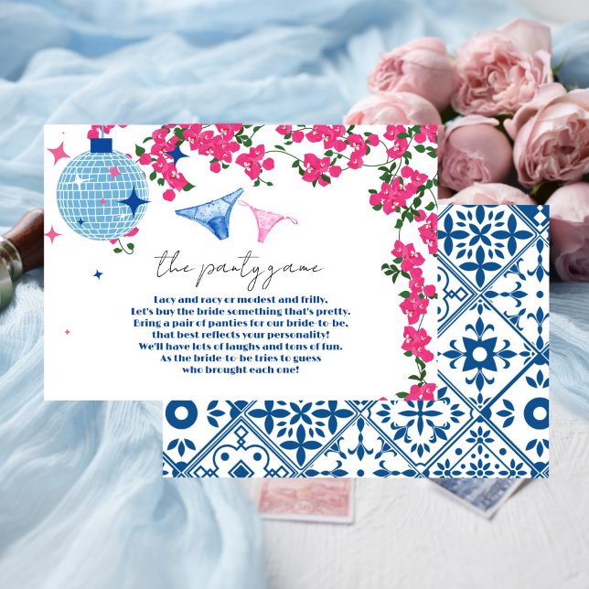 Carte D'accompagnement Panty Game Grecque Bougainvilliers nuptiale douche (Créateur téléchargé)