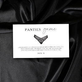 Carte D'accompagnement Panty Jeu Fête des mariées Bachelorette Lingerie