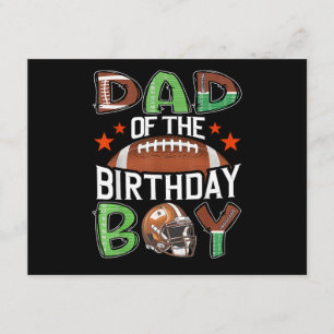 Carte D'accompagnement Papa du garçon fêté Football de jour de match