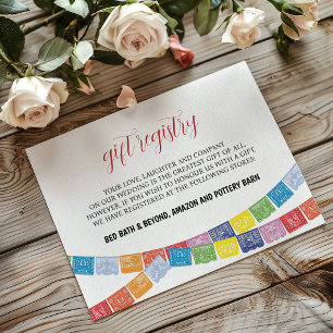 Carte D'accompagnement Papier Décoratif Mexicain Élégant et Coloré pour M