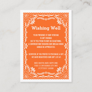 Carte D'accompagnement Papier Picado Coloror Registre des Mariages mexica