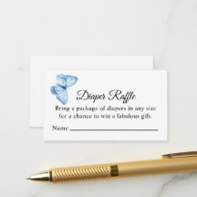 Papillon bleu, Baby shower garçon