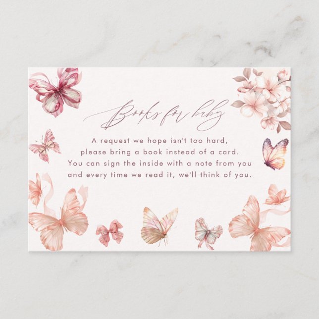 Carte D'accompagnement Papillon Coquette | Papillons Livres pour bébé (Devant)