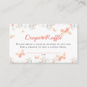 Carte D'accompagnement Papillon mouche Fleur sauvage  fille Douche