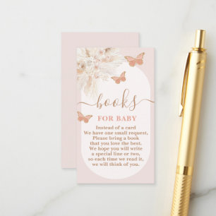 Carte D'accompagnement Papillons Baby shower fille Livres pour bébé