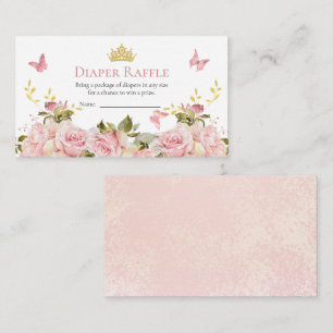 Carte D'accompagnement Papillons de la Couronne Mouche de douche florale 