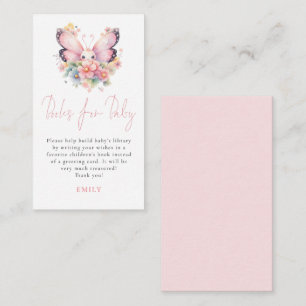 Carte D'accompagnement Papillons Floraux Livres De Script Pour Baby showe