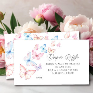 Carte D'accompagnement Papillons Whimsical Diaper Raffle