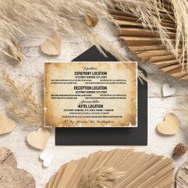 Carte D'accompagnement Parchemin vintage Rustique