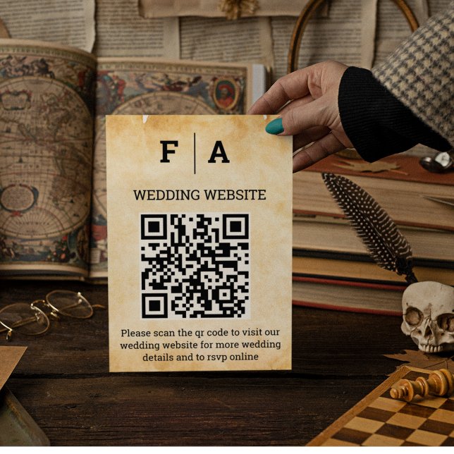 Carte D'accompagnement Parchemin vintage Rustique (Créateur téléchargé)