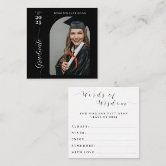 Carte D'accompagnement Paroles de sagesse de fin d'études pour le diplômé