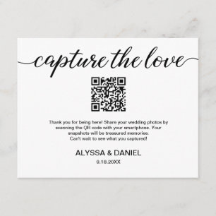 Carte D'accompagnement Partage de photos de code QR personnalisé mariage
