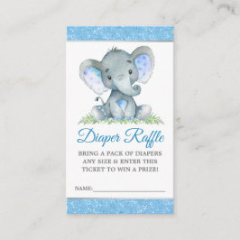 Carte D'accompagnement Parties scintillant bleu éléphant Baby shower de r