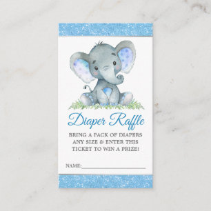 Carte D'accompagnement Parties scintillant bleu éléphant Baby shower de r