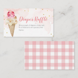 Carte D'accompagnement Parties scintillant dorée de crème glacée rose rou