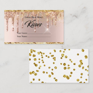 Carte D'accompagnement Parties scintillant Drids Gold Combien de baisers