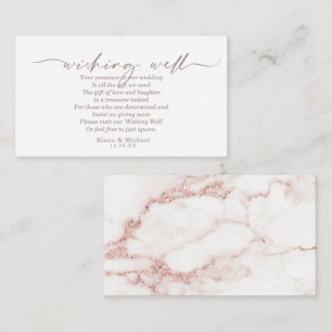Carte D'accompagnement Parties scintillant en marbre moderne Wishing well