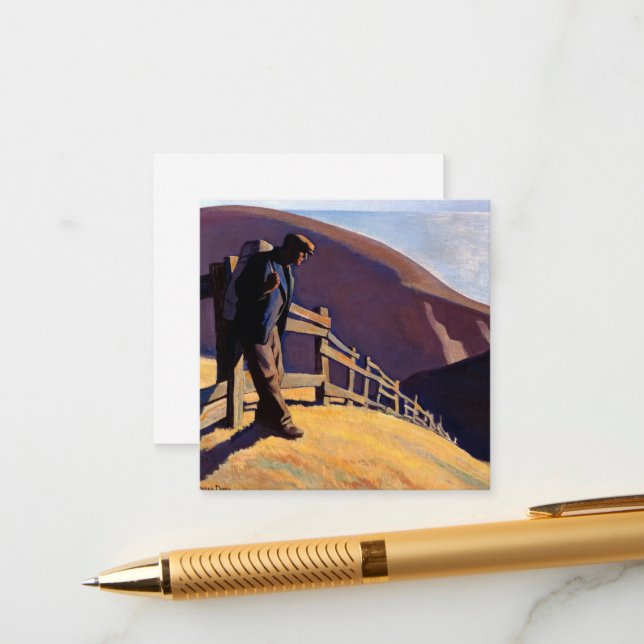 Carte D'accompagnement Pas d'endroit où aller par Maynard Dixon (Devant/Arrière en situation)