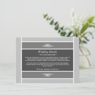Carte D'accompagnement Pastel Block - Gris de foie - Détail du Mariage