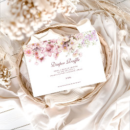 Carte D'accompagnement Pastel Blossom Baby Shower Diapper Raffle