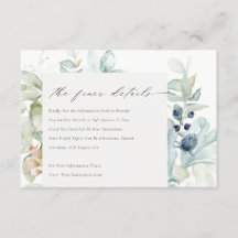 Pastel Blue Green Folift Frame Détails du Mariage