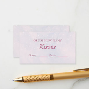 Carte D'accompagnement Pastel Dreamy Devinez Combien De Baisers Jeu Nupti
