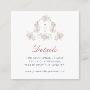 Carte D'accompagnement Pastel Peonies Cadre Mariage Détails Site Internet