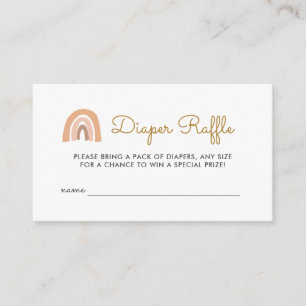 Carte D'accompagnement Pastel Rainbow Baby shower Déchets Raffle Billets
