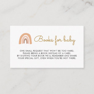 Carte D'accompagnement Pastel Rainbow Baby showers Livres pour bébé Inser