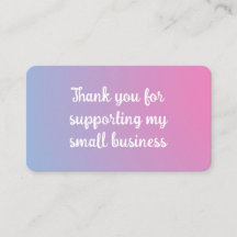 Pastel Small Business Packaging Insert Card