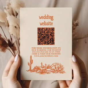 Carte D'accompagnement Pays du Sud-Ouest Ranch Western Mariage QR CODE